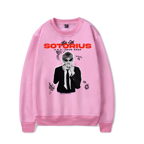 Big Soto Merch Sotorius U.S.A Tour 2024 Crewneck Sweatshirt New Unisex Fashion Long Sleeve
