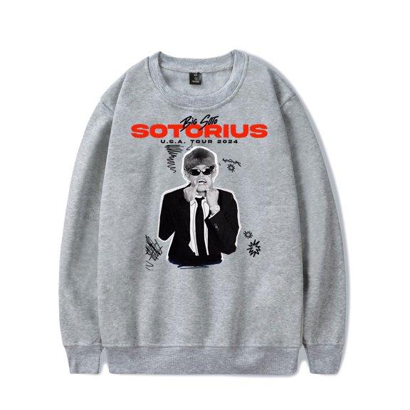 Big Soto Merch Sotorius U.S.A Tour 2024 Crewneck Sweatshirt New Unisex Fashion Long Sleeve