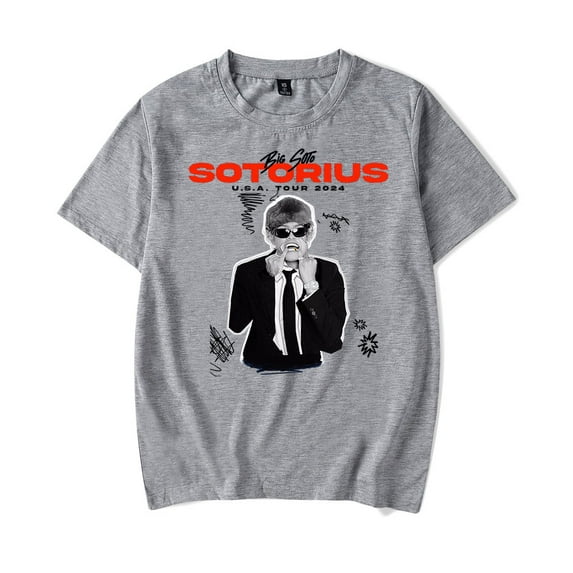 Big Soto T-shirt Sotorius U.S.A Tour 2024 Merch Women Men Casual Fashion Album Short Sleeve Tee