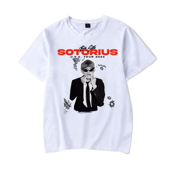 Big Soto T-shirt Sotorius U.S.A Tour 2024 Merch Women Men Casual Fashion Album Short Sleeve Tee