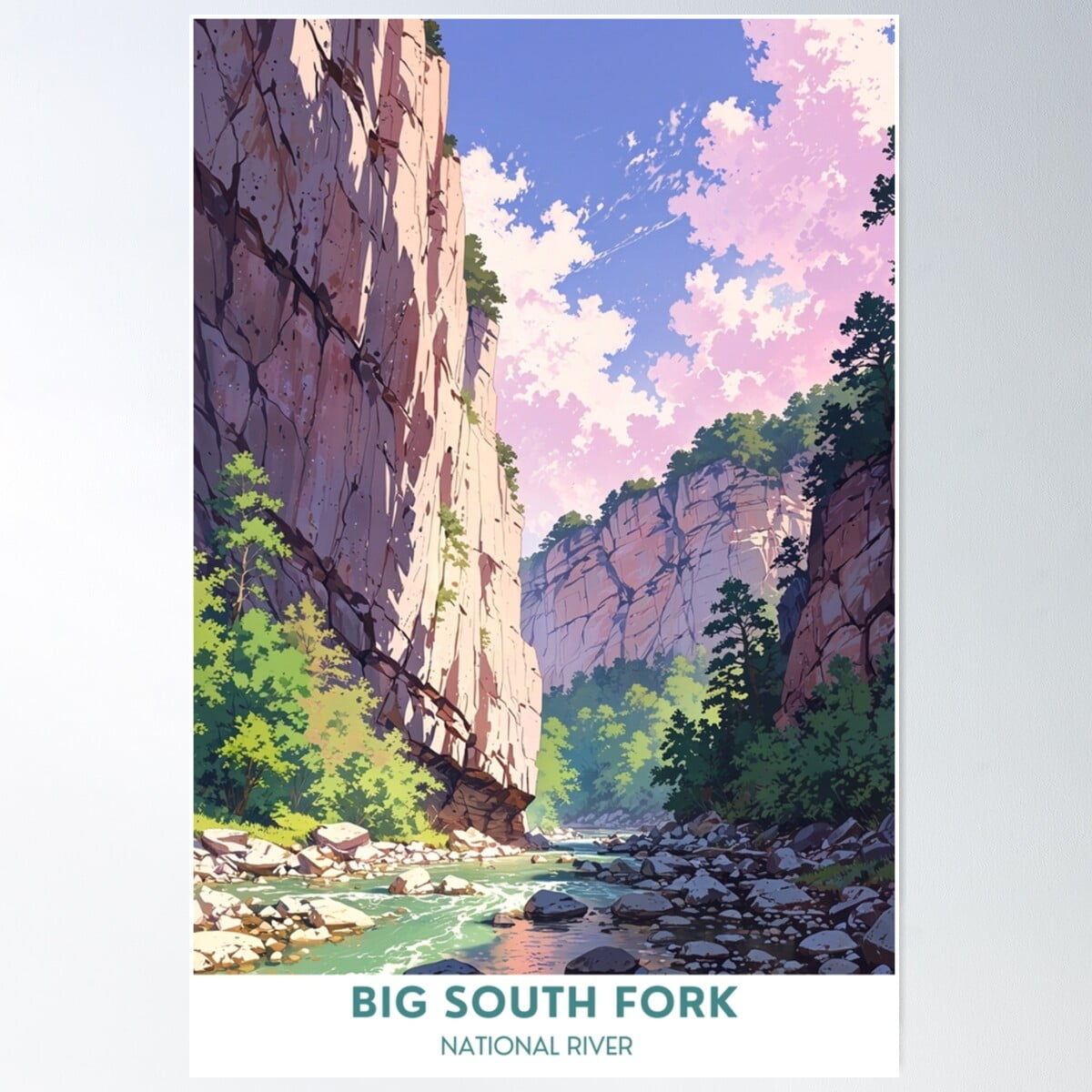 Big South Fork National River Tennessee-Kentucky Poster Wall Art Modern ...