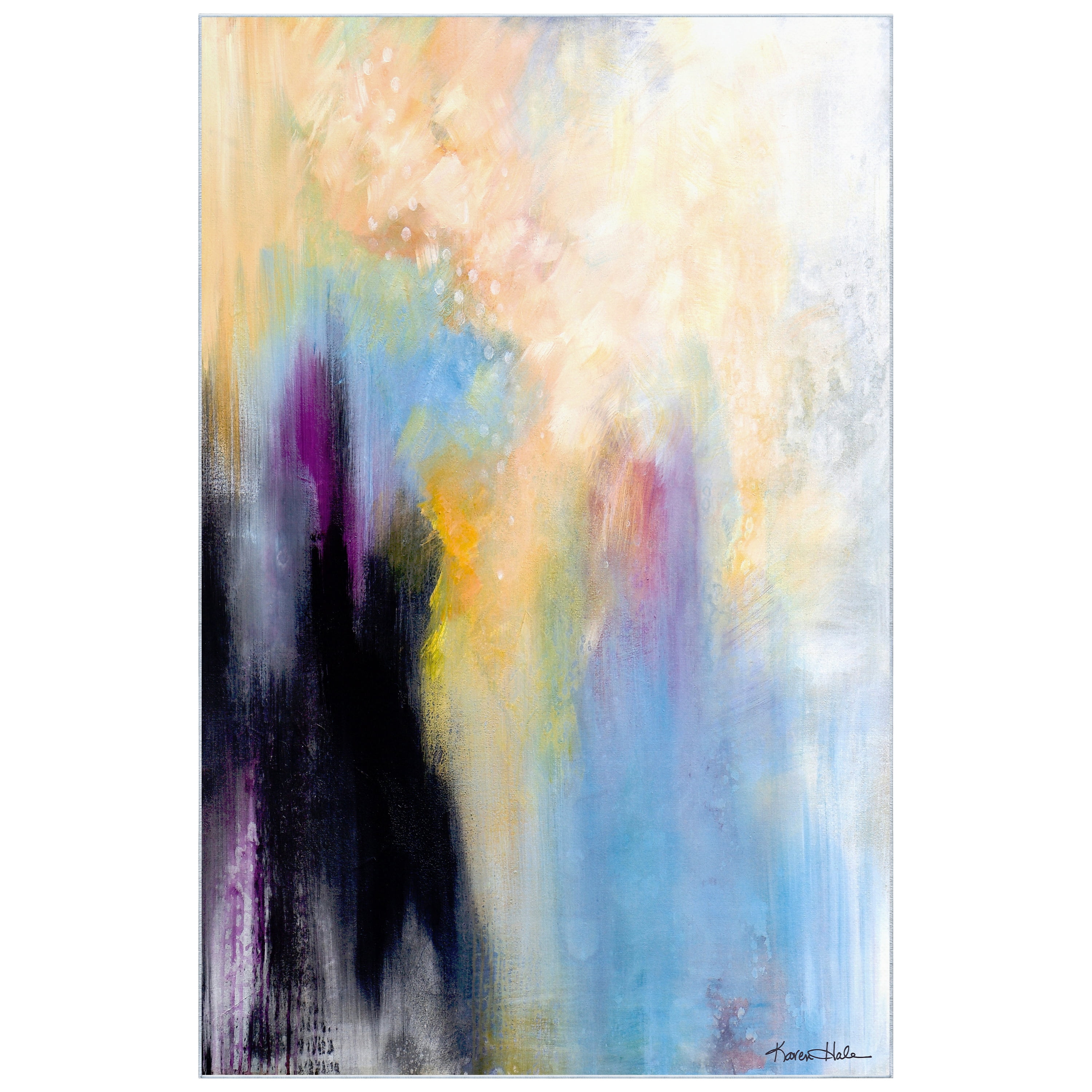 Big Splash Washable Abstract Art Area Rug size 5'x8', Power-loomed, Heavenly Softness with Non-Slipping Backing