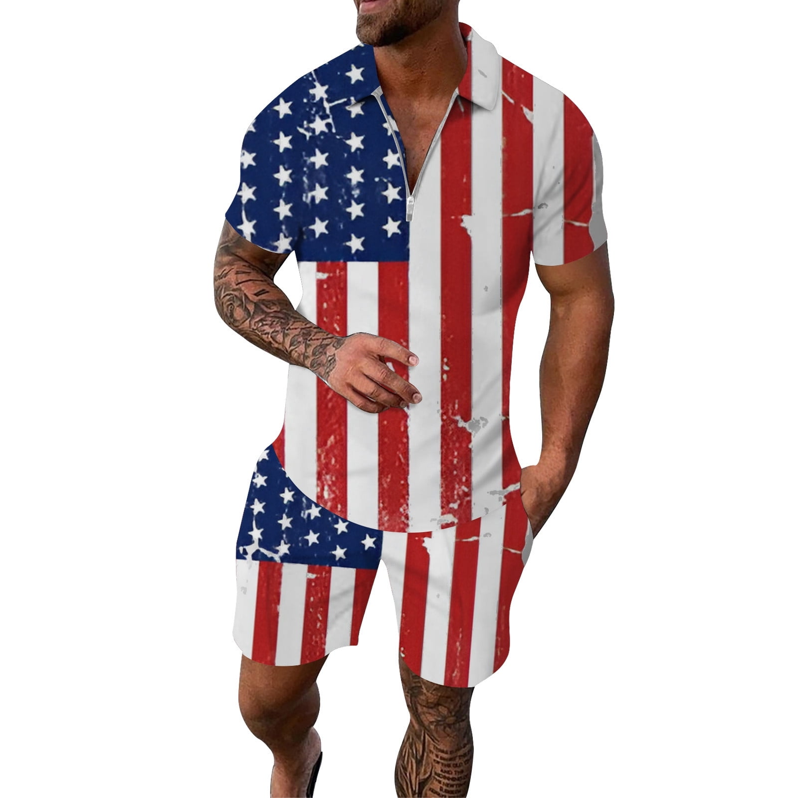 Big Spring Sale， Men's Oktoberfest Printed Zipper Lapel Shirt Top