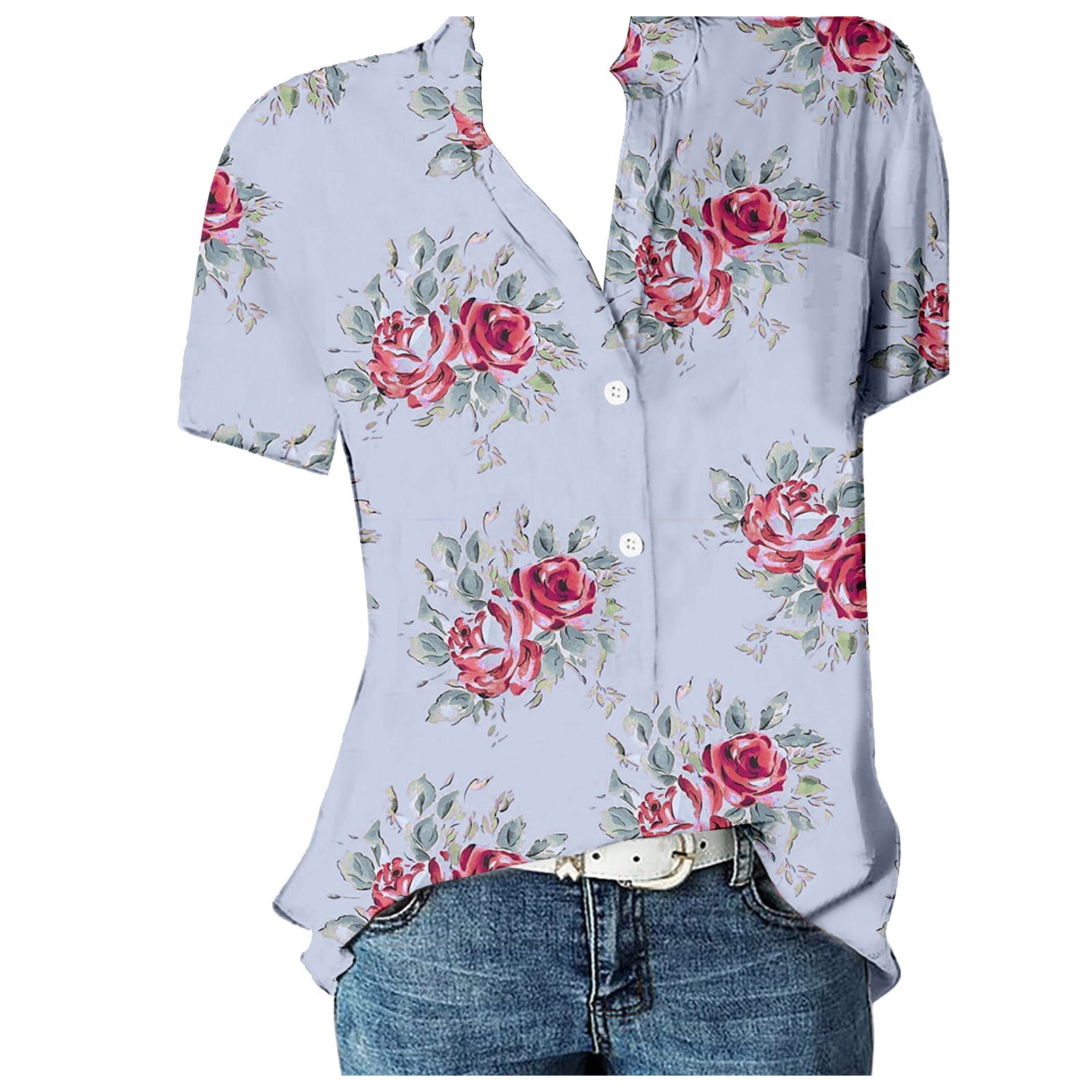 Big Spring Sale, Women's Five Point Sleeve Embroidery Loose Literary