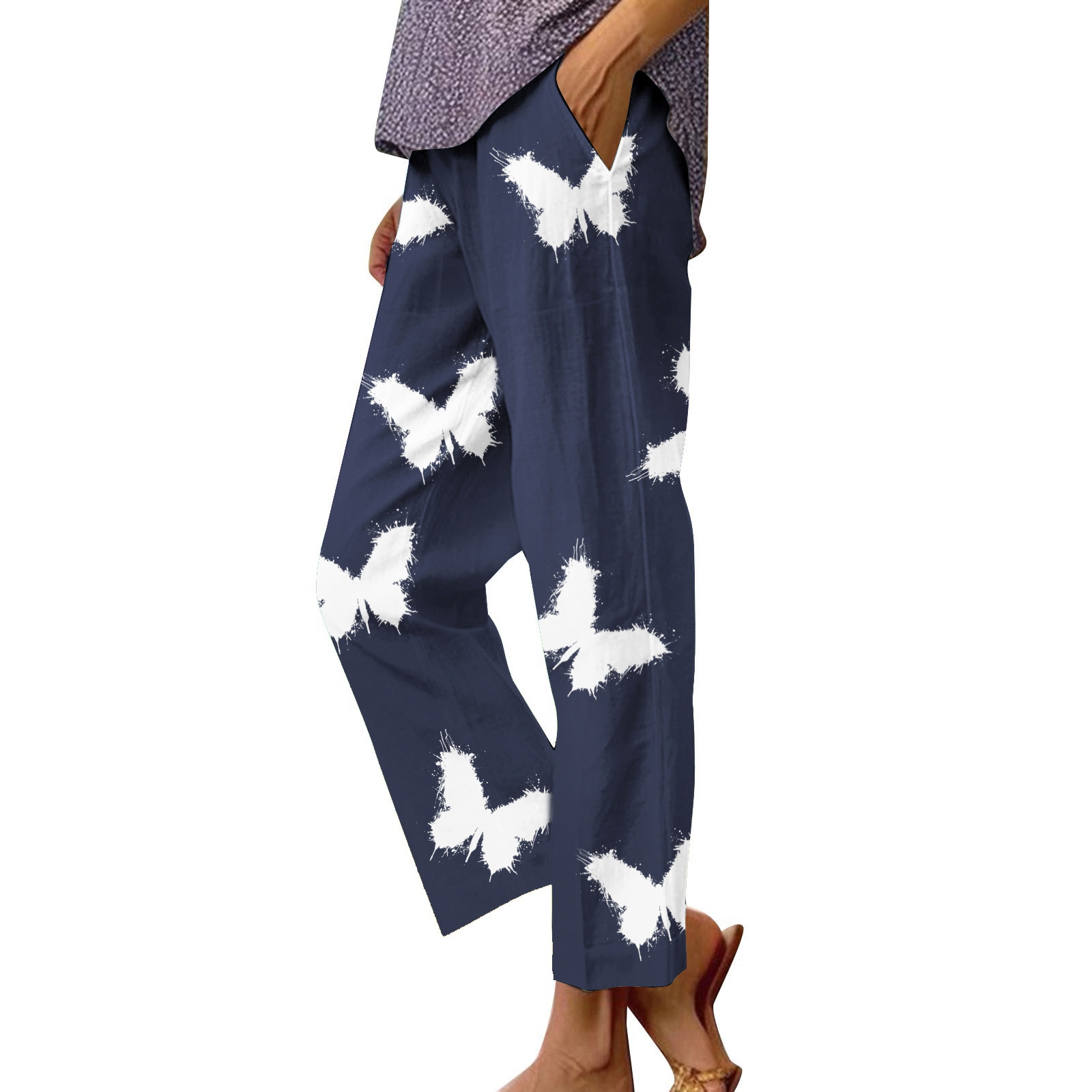 Big Spring Sale， Women's Spring and Summer Beach Pants Cotton Silk Home