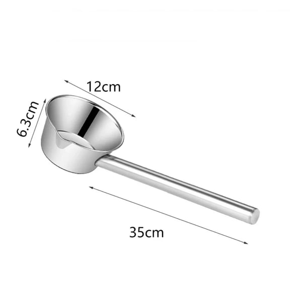 Big Stainless Steel Water Ladle Long Handle Thickened Resturant Soup Ladle Anti Scalding Sauce Seasoning Spoon Household