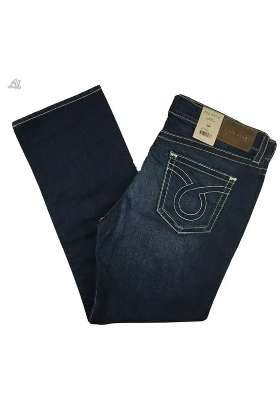 Jeans Low Rise Union Straight Leg Embroidered Dark Jeans 42 x 32 NWT