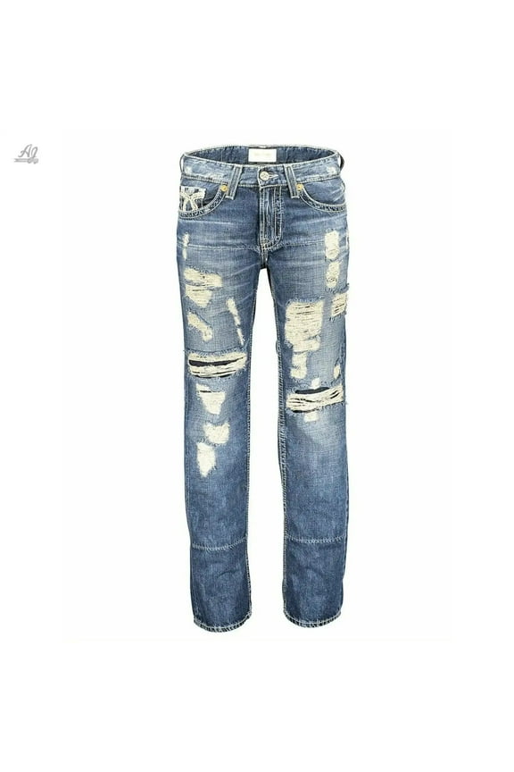 Big Star Vintage Jeans Mid Rise Union Straight Leg Ripped Jean 33 34 38 New