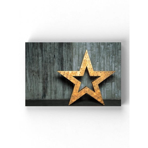 Big Star With Lights Wrapped Canvas -Image by Shutterstock,