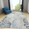 thumbnail image 1 of Big Starfish Ocean Theme Area Rug, Blue Coral Shell Non Slip Easy Care Throw Large Area Rugs, Breathable Durable Carpet For Indoor Bedroom Living Room Office Decor Rug 1x2ft, 1 of 6