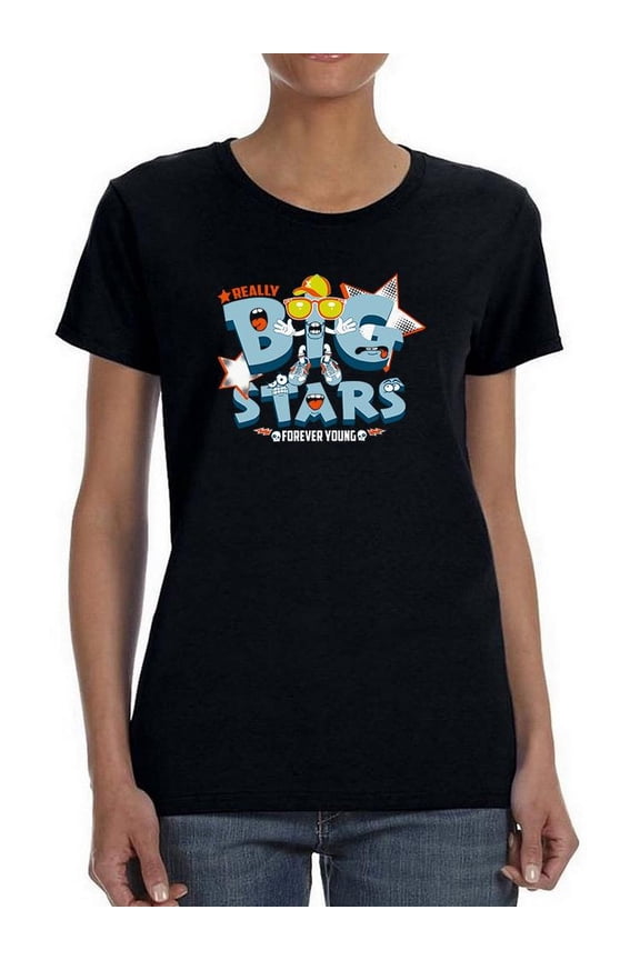 Big Stars Forever Young Shaped T-Shirt Women -Image by Shutterstock, Female x-Large