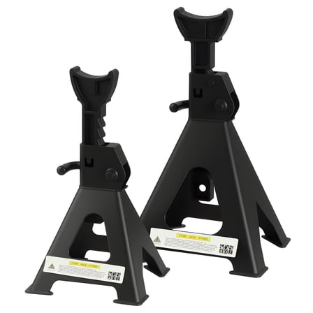 SIGLIN Heavy Duty Steel Jack Stand 3 Ton (6600 lb) With Double Locking and Large Foot Base, 2 Pack