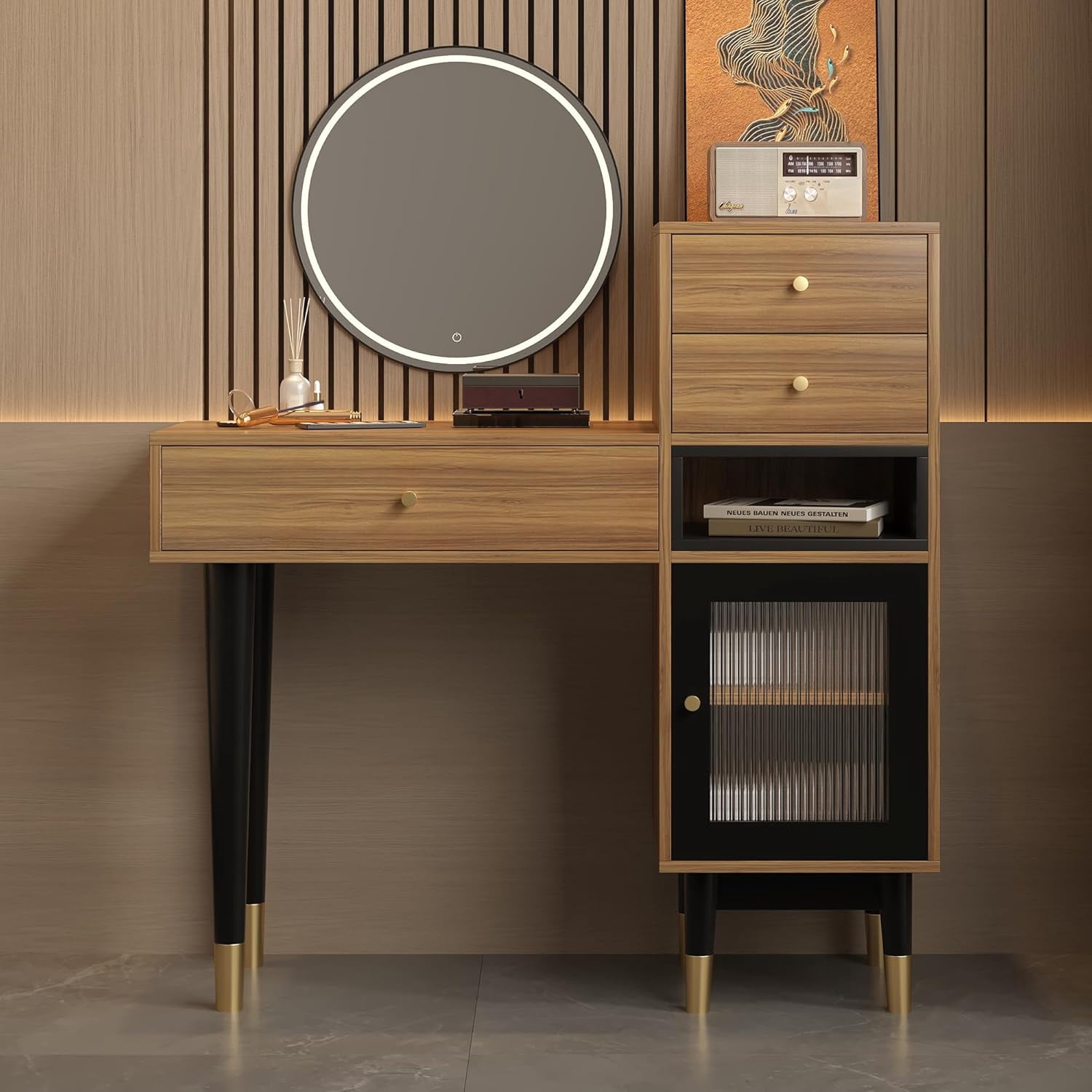 metal dressing Chelsea Textiles | Dressing table with metal frame
