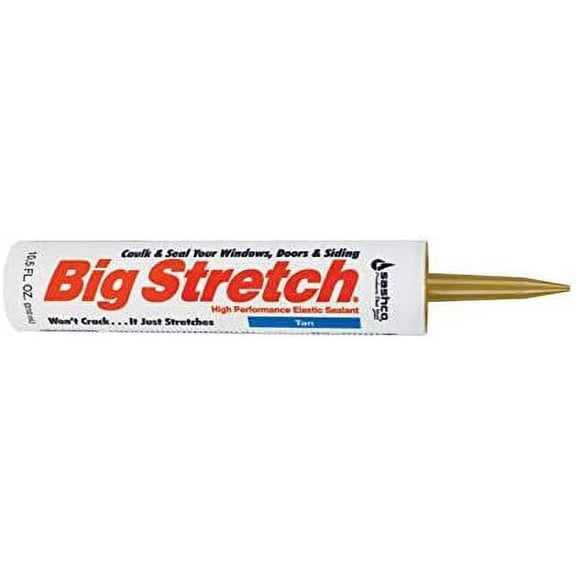 12-pack Sashco Big Stretch Acrylic Caulk - Interior/Exterior, Beige - 12 Pack, 10.5 oz Residential Use, Standard Application