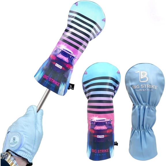 Big Strike Golf Driver Headcover with Synthetic Leather and Soft Velvet Lining