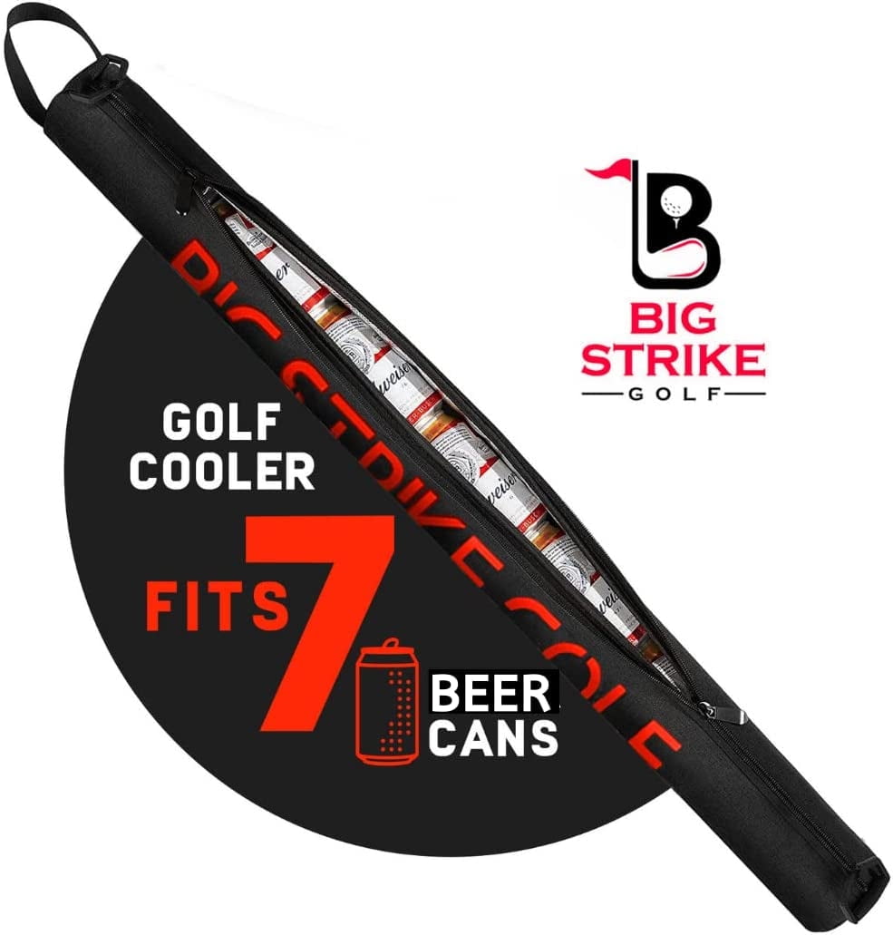 Big Strike Golf - Golf Cooler Bag, Golf Accessories Small 7 Beer Cans Insulated Cooler Sleeve