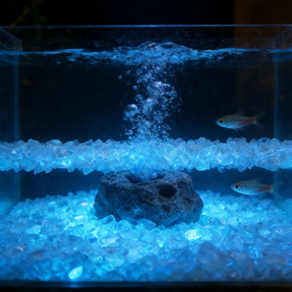 Big Summer Saving! BUTASY 1000 Pcs Aquarium Sand, 3-5mm Glow in The Dark Fish Tank Sand, Decorative Glowing Rocks for Fish Tank and Fairy Garden Home Decor(White)