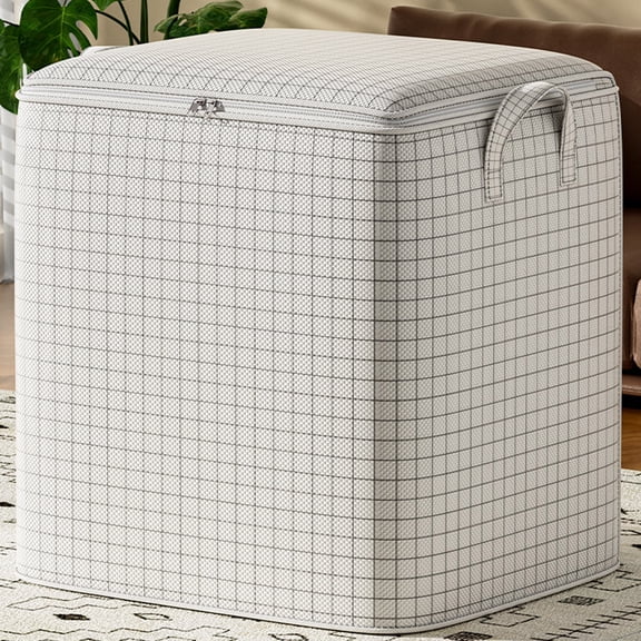 Big Summer Saving! BUTASY Extra Large Storage Bag, Zippered Foldable Clothes Storage Bin with Reinforced Carrying Handles, Closet Storage Container for lothing, Sweater, Comforter, Bedding