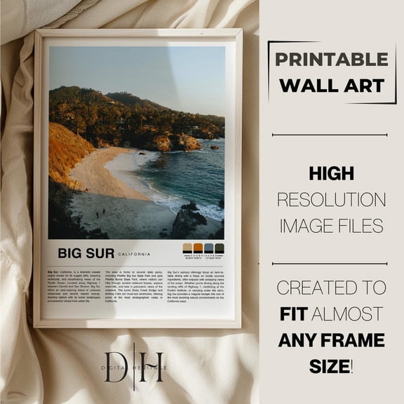 Big Sur California Coast Photo Unframed Paper Print