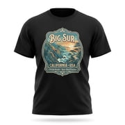 Big Sur California Coastal Cliff Graphic T-Shirt Unisex Travel Tee