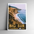 thumbnail image 1 of Big Sur California Travel Poster / Postcard WPA Style Retro, 1 of 4
