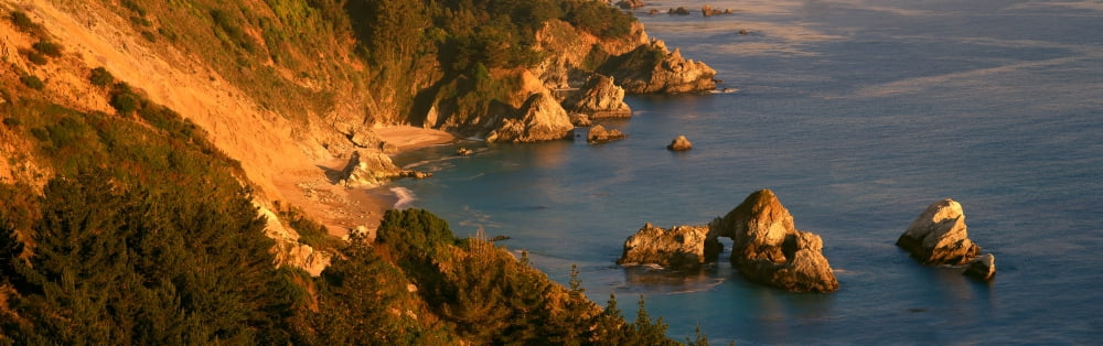 Big Sur In Springtime California Canvas Art - Panoramic Images (36 x 12)