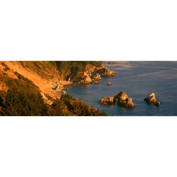 Big Sur In Springtime California Canvas Art - Panoramic Images (36 x 12)