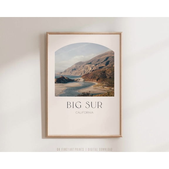 Big Sur Modern Coastal Poster Unframed Paper Print