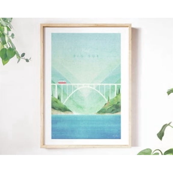 Big Sur Poster By Henry Rivers Bixby Bridge Wall Art Big Sur Art Poster , Poster Print Only