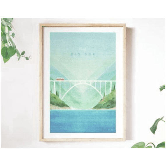 Big Sur Poster By Henry Rivers Bixby Bridge Wall Art Big Sur Art Poster