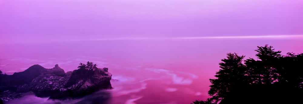 Big Sur coast at sunset California USA Canvas Art - Panoramic Images (13 x 36)
