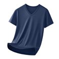 thumbnail image 1 of Big T Shirts Playeras Negras Para Hombre Classic Fit V Neck Cotton Shirts for Men Relaxed Fitted Summer Workout T-Shirts Soft Casual Athletic Activewear Tops, 1 of 9