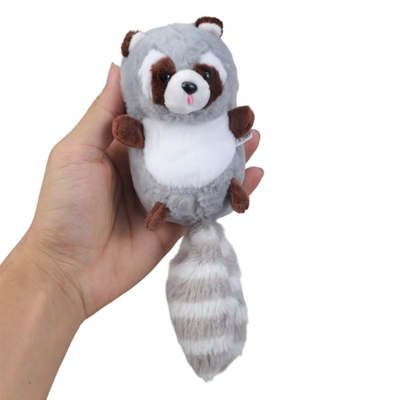 Big Tailed Plush Raccoon Charm Keychain Soft Stuffed Ornament Keyring Lovely Pendants for Purse Bag Backpack Handbag