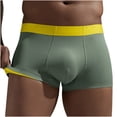 thumbnail image 1 of Big & Tall 3XL Men's Cotton Boxer Briefs, Green - Breathable, Comfortable, Classic Style, Machine Washable for Daily Wear, 1 of 6