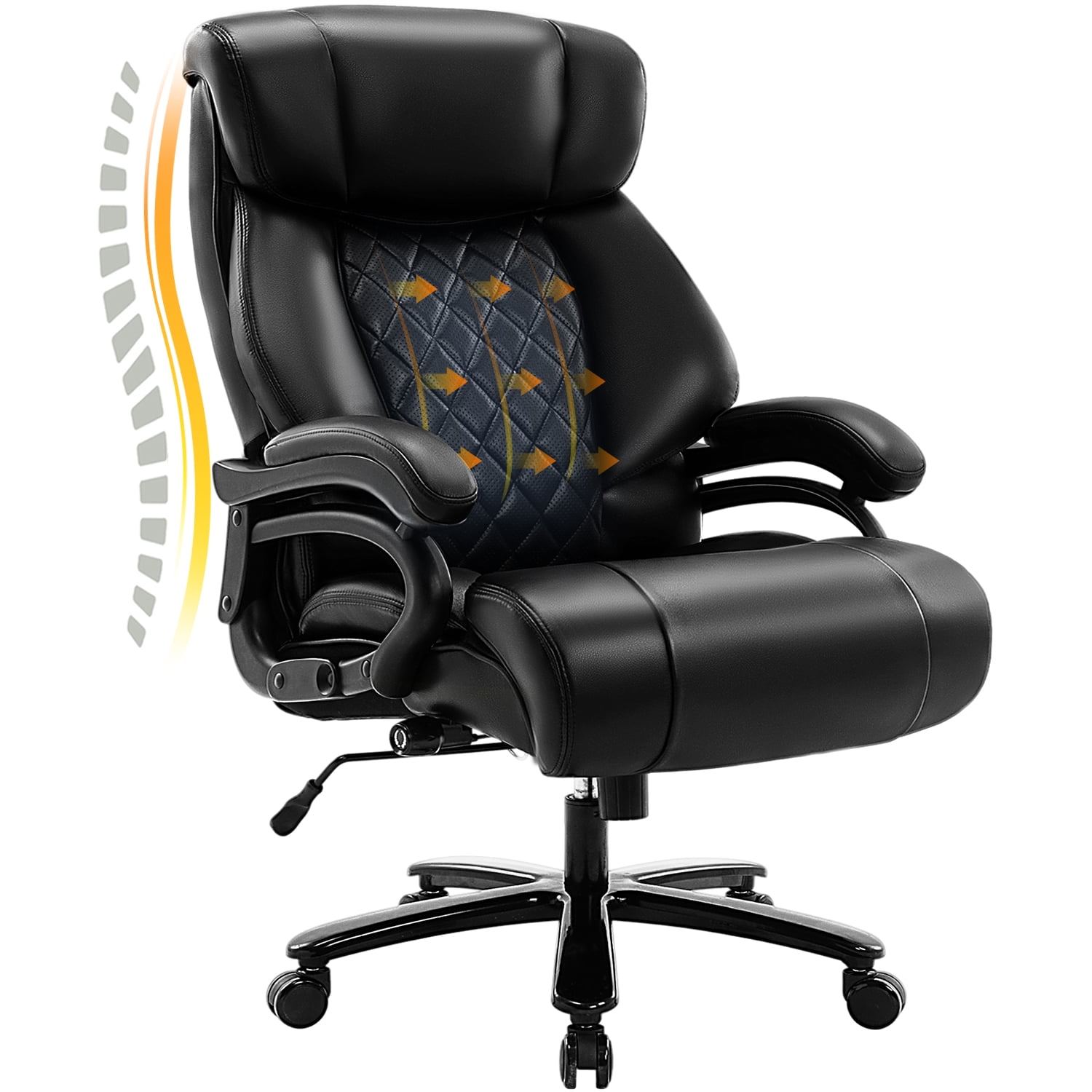 Big and Tall 400lbs Office Chair, High Back Executive Computer Chair