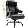thumbnail image 1 of Big and Tall 400lbs Office Chair, High Back Executive Computer Chair, Adjustable Lumbar Support Wide Seat Ergonomic Home Office Desk Chair, Black, 1 of 7