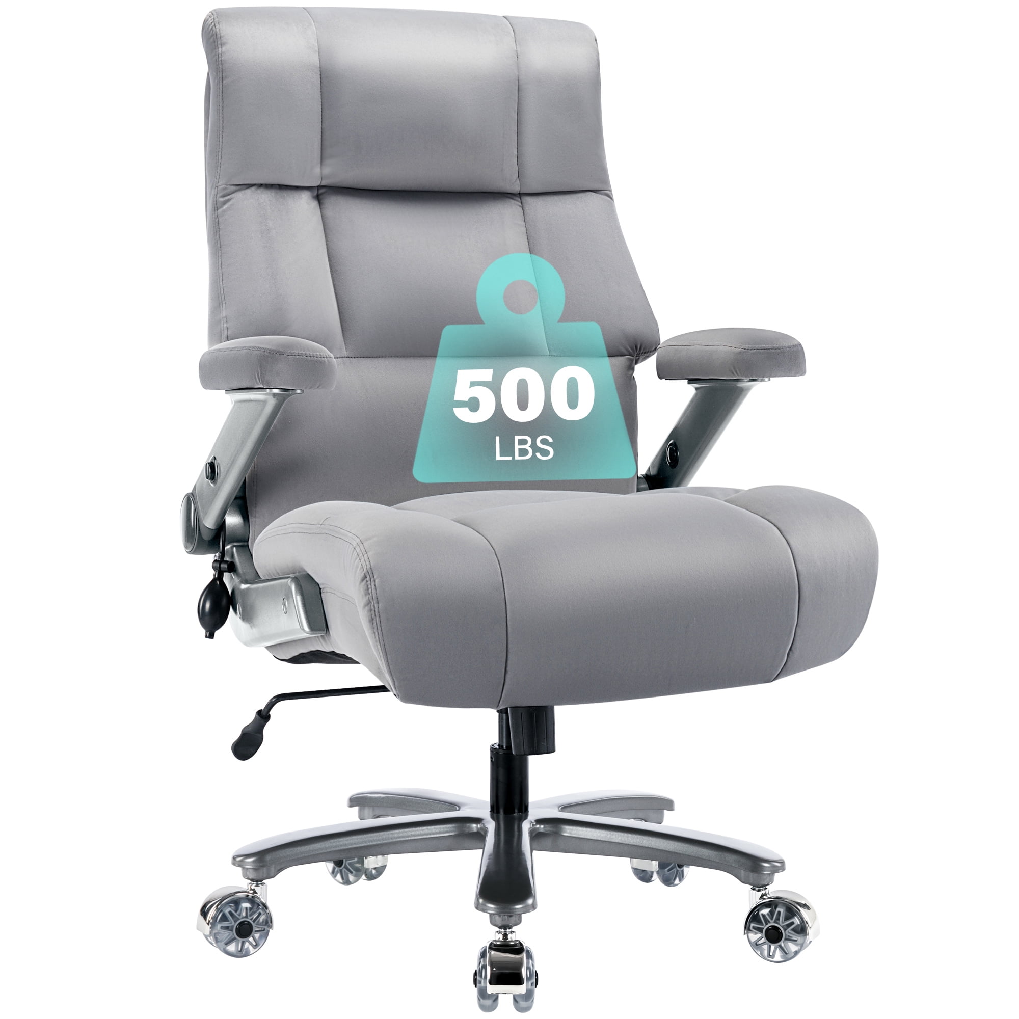 Big and Tall 500lbs Office Chair, UltraSoft Fabric Executive Desk