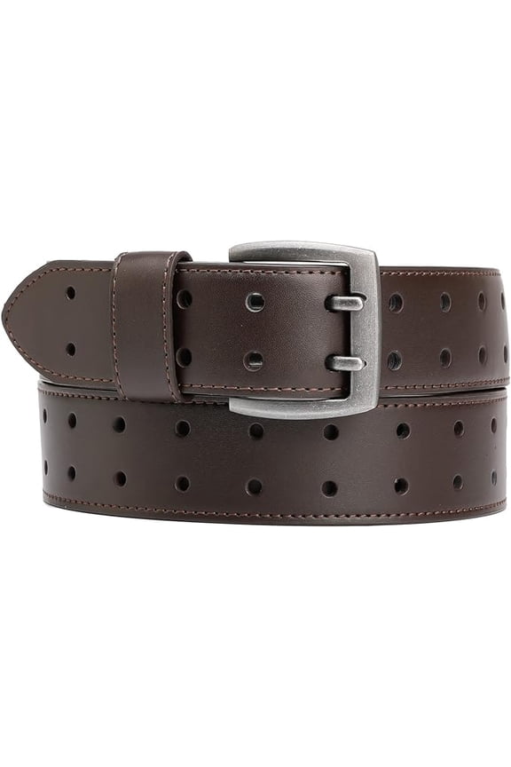 Big & Tall Belt for Mens 56"-80" Genuine Leather Belt Reinforced Strap Extra Long Belts for Casual Work Jean