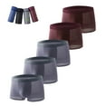 thumbnail image 1 of Big & Tall Boxer Briefs for Men 5 Pack L-4X Plus Size Silk Underwear Mens Casual Breathable Hollow-Out Multipack Mid Waisted Boxers, 1 of 3