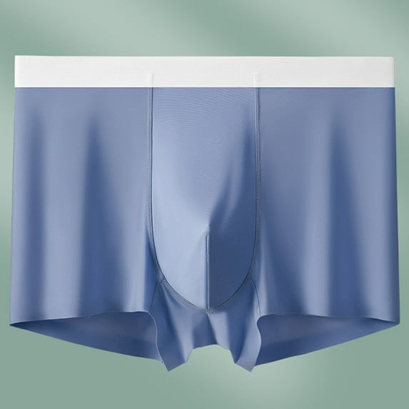 Big & Tall Boxer Briefs for Men L-4X Plus Size Underwear Lightweight Silk Solid Color Stretchy High Waisted Breathable Support Boxers