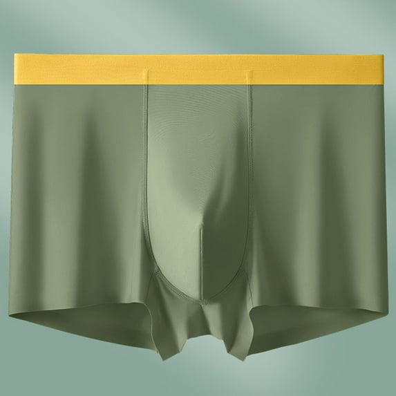 Big & Tall Boxer Briefs for Men L-4X Plus Size Underwear Lightweight Silk Solid Color Stretchy High Waisted Breathable Support Boxers