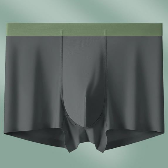 Big & Tall Boxer Briefs for Men L-4X Plus Size Underwear Lightweight Silk Solid Color Stretchy High Waisted Breathable Support Boxers