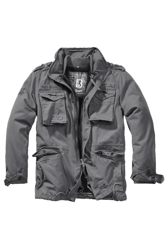 Big & Tall Brandit M65 Premium Field Jacket (Charcoal/Gray 3XL) - Outdoors Military Jacket