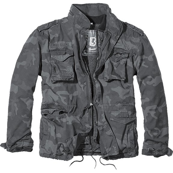 Big & Tall Brandit M65 Premium Field Jacket (Dark Camouflage 6XL) - Outdoors Military Jacket