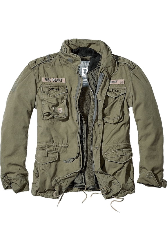 Big & Tall Brandit M65 Premium Field Jacket (Olive / Army Green 4XL) - Outdoors Military Jacket