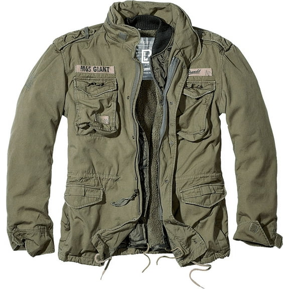 Big & Tall Brandit M65 Premium Field Jacket (Olive / Army Green 5XL) - Outdoors Military Jacket