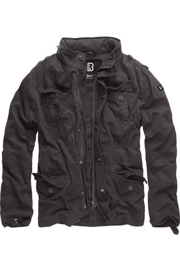 Big & Tall Brandit Military Style Field Jacket (Black - 3XL) - Outdoor Vintage Jacket