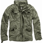 Big & Tall Brandit Military Style Field Jacket Olive / Army Green - 3XL - Outdoor Vintage Jacket