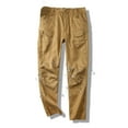 thumbnail image 1 of Big & Tall Cargo Pants for Men with Multi-Pockets Plus Size M-4X Hiking Pant Solid Color Waterproof Straight Leg Elastic Waist Work Trousers, 1 of 4