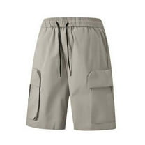 Big & Tall Cargo Shorts for Men with Pockets M-5X Plus Size Lightweight Drawstring Elastic Waist Straight Wide Leg Solid Athletic Short